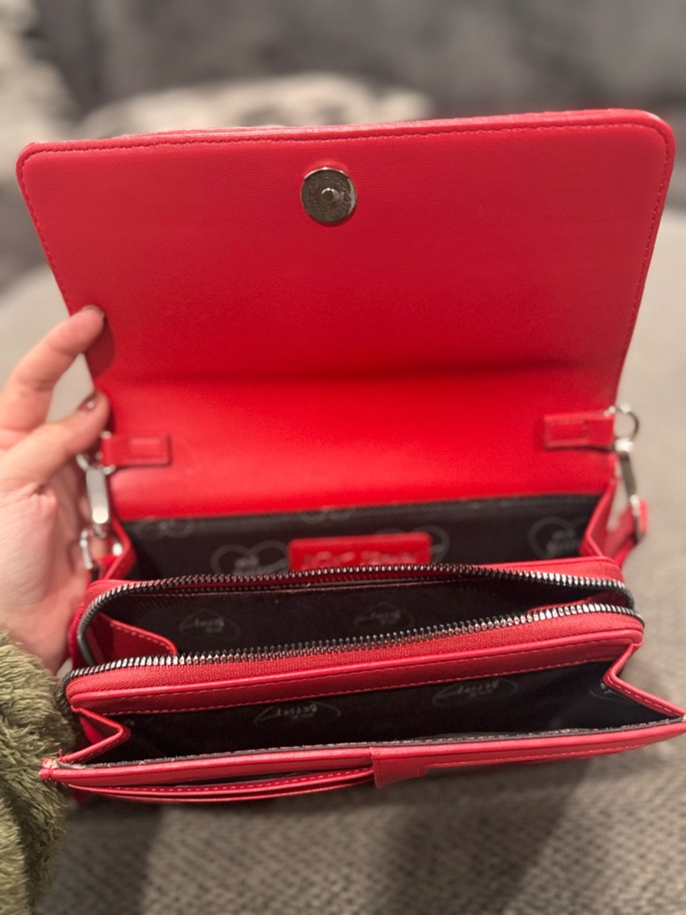 Betsey Johnson Red Crossbody Wallet Purse